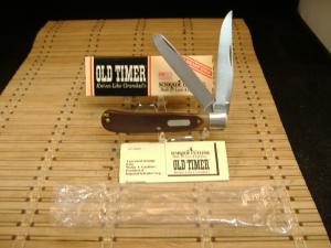 SCHRADE OLD TIMER 96OT BEARHEAD TRAPPER VINTAGE NOS USA MADE HIGH CARBON STEEL MINT POCKET KNIFE 
