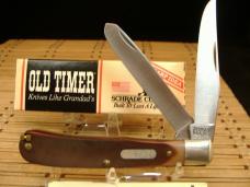 SCHRADE OLD TIMER 96OT BEARHEAD TRAPPER VINTAGE NOS USA MADE HIGH CARBON STEEL MINT POCKET KNIFE 