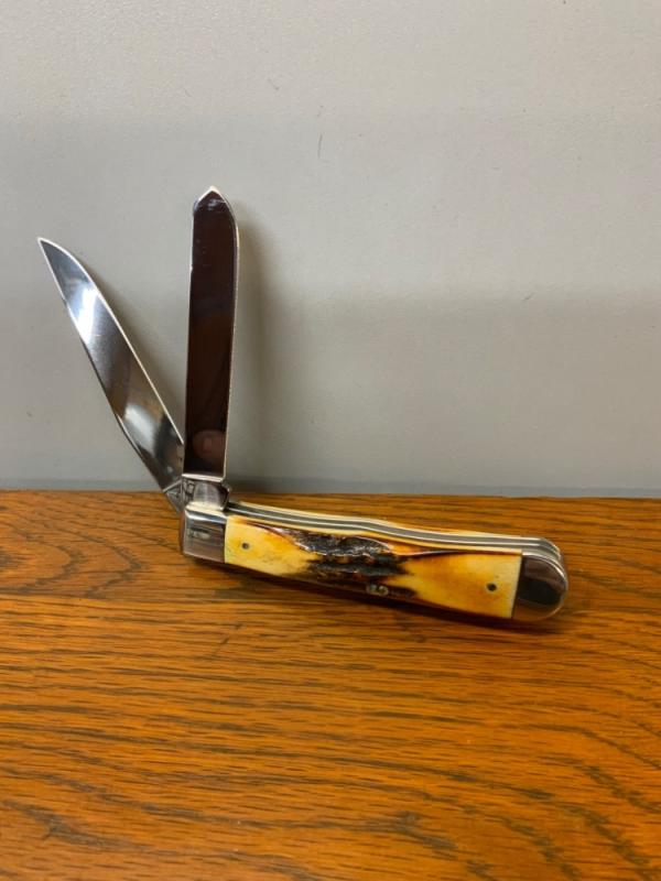 CASE XX 2000 GENUINE STAG USA 5254 SS Trapper CASE XX 2000 GENUINE STAG USA 5254 SS Trapper