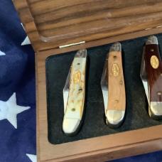 Case xx 1992 Peanut Set In a Wood Display -NOS and M/NM