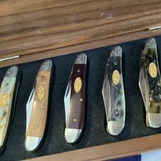 Case xx 1992 Peanut Set In a Wood Display -NOS and M/NM