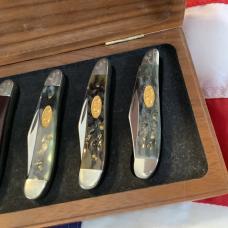 Case xx 1992 Peanut Set In a Wood Display -NOS and M/NM