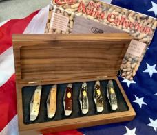 Case xx 1992 Peanut Set In a Wood Display -NOS and M/NM