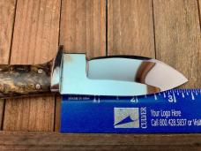Custom Made Fixed Blade Skinner Burl Wood Handles Made by EBC in 1999