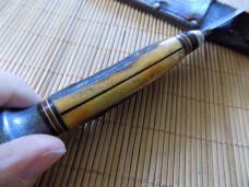 Vintage Stag KA-BAR Fixed blade skinner knife & Original stamped leather Sheath