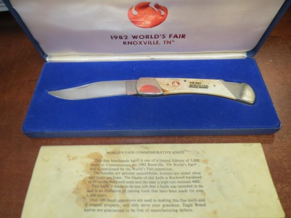 Parker Cut. Co. 1982 World's Fair Big Lou Ltd Ed Pocket Knife COA-SIGNED SN#4629
