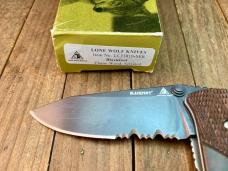 Lone Wolf Blackfoot Cocobolo CPM-S30V Steel Partial Serrated USA Made 