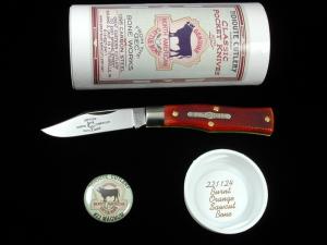 Great Eastern Cutlery GEC Burnt Orange Sawcut Bone 22 Magnum Knife 221124 NIT Clip Blade