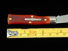 Great Eastern Cutlery GEC Burnt Orange Sawcut Bone 22 Magnum Knife 221124 NIT Clip Blade