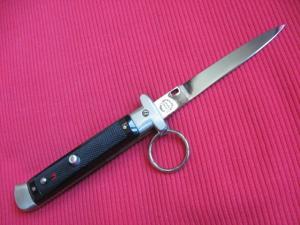 Vintage French Cartailler-Deluc Ring Pull Stiletto Switchblade Knife - Mint