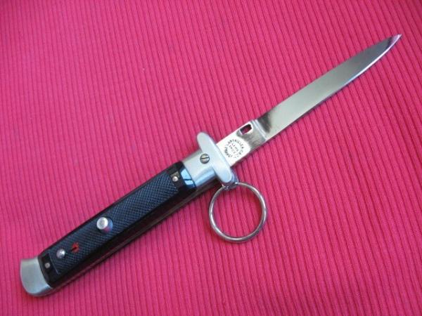 Vintage French Cartailler-Deluc Ring Pull Stiletto Switchblade Knife - Mint