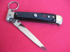 Vintage French Cartailler-Deluc Ring Pull Stiletto Switchblade Knife - Mint