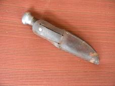 Vintage Fixed Blade Hunting Knife With Leather Sheath