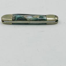 VINTAGE BULLDOG BRAND SOLINGEN GERMANY ABALONE SWIRL CANOE KNIFE BD 086 (14)