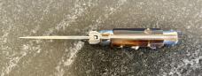 Miniature Switchblade Knife, Nice Dark Horn Scales, Clip Point Blade, Italy, Unused