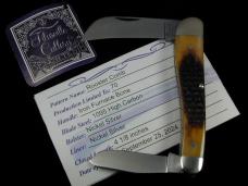 Titusville Cutlery Iron Furnace Jigged Bone Rooster Comb Farmer Knife 1 of 70 COA USA Made 2024