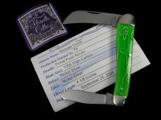 Titusville Cutlery Smooth Portal Fluid Acrylic Rooster Comb Farmer Knife 1 of 70 COA USA Made 2024