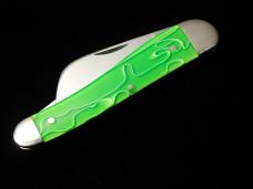 Titusville Cutlery Smooth Portal Fluid Acrylic Rooster Comb Farmer Knife 1 of 70 COA USA Made 2024