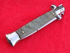  9"  Italian Stiletto Rams-Horn Handles- Traditional SS Bayonet Grind Blade