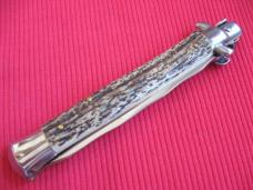Vintage Italian 1980's 11" WHITE STAG KRISS Stiletto Switchblade Knife.