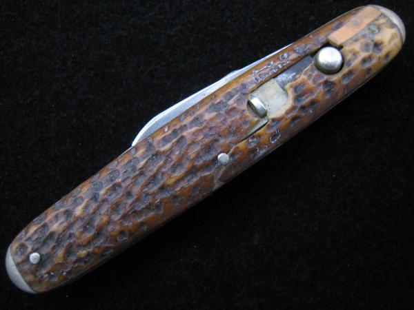 SCHRADE CUT CO - WALDEN N.Y. - GREEN BONE - DUAL AUTO - PEN KNIFE - 1904-1946 SCHRADE CUT CO - WALDEN N.Y. - GREEN BONE - DUAL AUTO - PEN KNIFE - 1904-1946