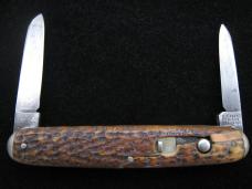 SCHRADE CUT CO - WALDEN N.Y.  - GREEN BONE - DUAL AUTO - PEN KNIFE - 1904-1946