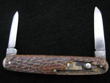 SCHRADE CUT CO - WALDEN N.Y.  - GREEN BONE - DUAL AUTO - PEN KNIFE - 1904-1946