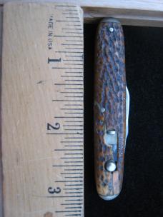 SCHRADE CUT CO - WALDEN N.Y.  - GREEN BONE - DUAL AUTO - PEN KNIFE - 1904-1946