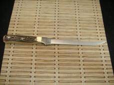 SCHRADE+ UNCLE HENRY 167 FULL TANG FISH FILET KNIFE USA MADE AND ORIGINAL LOOPED LEATHER BELT SHEATH