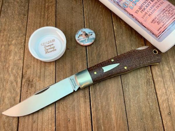 Great Eastern Cutlery Tidioute Cody Scout 72LB Brown Burlap Micarta Great Eastern Cutlery Tidioute Cody Scout 72LB Brown Burlap Micarta
