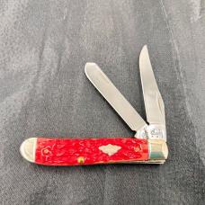 CaseXX Red Bone 6207SS Mini Trapper Knife In Orig. Case Tin USA