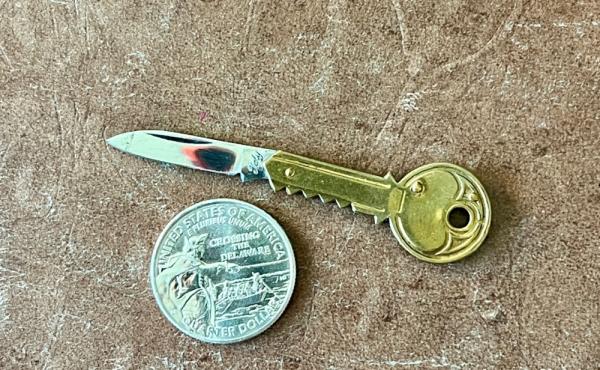 Mini Folding Knife, Key Shape Handle, Italy