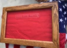 Bulldog Brand Super nice wood knife display 18”x12”