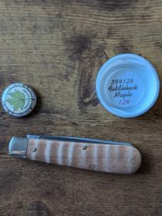 Great Eastern Cutlery, GEC - TKC SFO Fiddleback Maple(394124) As New in The Tube.