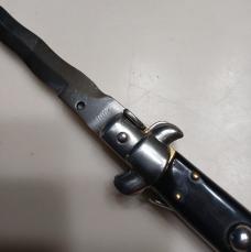 Vintage 11" Kriss Blade  Switchblade with Balck Scales 