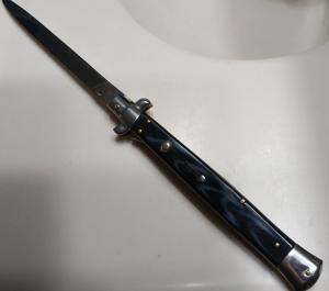 Vintage 13"  Inox Switchblade Imitation Horn Scales 