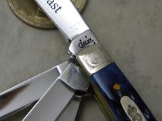 Case XX USA 4 Dot 65154 Blue Bone "Tiny Beast"  5 Blade Knife 