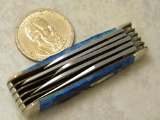 Case XX USA 4 Dot 65154 Blue Bone "Tiny Beast"  5 Blade Knife 