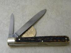 Fightn Rooster Frank Buster Cut Co Germany Stag Physician's Knife