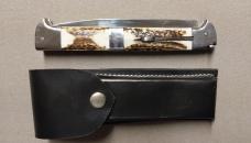 13" Picklock Switchblade with Stag handles.