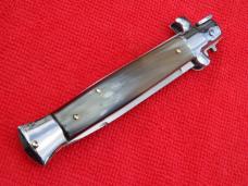 New 9"  Italian Stiletto Blond-Horn Handles- SS Flat Swedge Grind Blade II