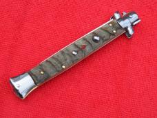 New 11"  Italian Stiletto Rams-Horn Handles- SS Bayonet Blade