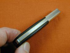 Schatt & Morgan Ebony Wood Barlow Knife By Cooper Cutlery Rare 69 S&M E Made In USA S&W Tang Stamp