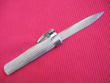 Older Chrome Plated Gravity Machined Handle OTF Knife