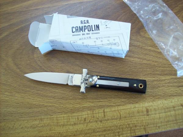A. G. A. Campolin Dominus Lever Maltese Cross 6 Incher W/Brazilian Horn Handles  NIB