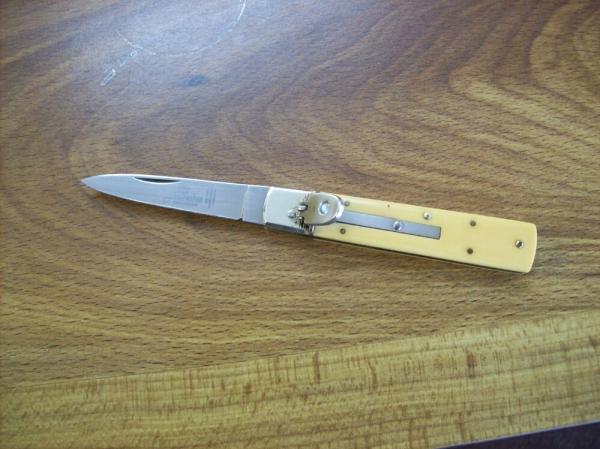 Vintage Hubertus Knife 09 Slimline Rare Yellow Micarta UNUSED Old Ritter Factory!