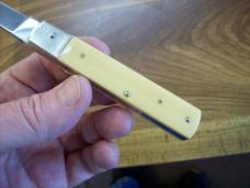 Vintage Hubertus Knife 09 Slimline Rare Yellow Micarta UNUSED Old Ritter Factory!
