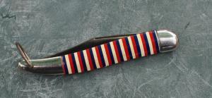 Imperial 46-56 Red White And Blue Striped texas Toothpick 4 3/8" Closed Bail Factory Edge Near Mint