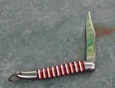 Imperial 46-56 Red White And Blue Striped texas Toothpick 4 3/8" Closed Bail Factory Edge Near Mint