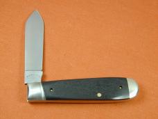 New York Knife Co. Smooth Ebony Wood Fancy Jack Knife from Cooper Cutlery USA BHJ E